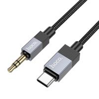 Аудиокабель HOCO UPA32B Clever AUX Jack 3,5 (m) - Type-C (m), 1 м, черный