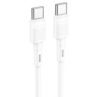 Кабель USB-C HOCO X83 Victory Type-C - Type-C, 60W, 1 м, белый