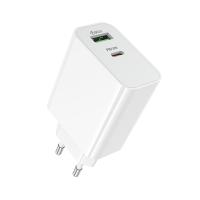 Сетевое зарядное устройство BOROFONE BA108A Stellar 1xUSB + 1xUSB-C, 3A, 30W, белый