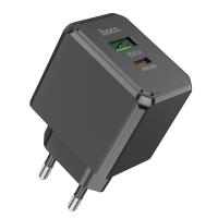 Сетевое зарядное устройство HOCO CS14A Ocean 1xUSB + 1xUSB-C, 3A, 20W, черный оптом Сетевое зарядное устройство HOCO CS14A Ocean 1xUSB + 1xUSB-C, 3A, 20W, черный