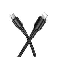 Кабель USB-C HOCO X120 Beneficio Type-C - Lightning, 27W, 1 м, черный