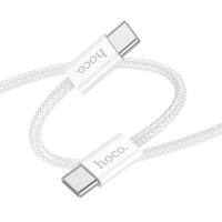 Кабель USB-C HOCO X104 Source Type-C - Type-C, 3A, 60W, 1 м, белый