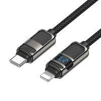 Кабель USB-C HOCO U137 Line Type-C - Lightning, 27W, 1.2 м, черный