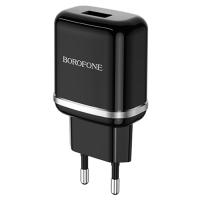 Сетевое зарядное устройство BOROFONE BA36A High speed 1xUSB, 3A, 18W, черный