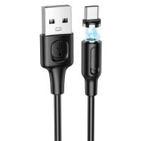 Кабель USB BOROFONE BX41 Amiable USB - Type-C магнитный, 2.4А, 1 м, черный