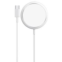 Беспроводное зарядное устройство MagSafe HOCO CW30 Pro с Кабелем Type-C, 3.0A, 7.5W/10W/15W, серебристый