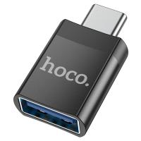 Переходник/Адаптер HOCO UA17 OTG Type-C (m) - USB3.0 (f), черный