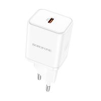 Сетевое зарядное устройство BOROFONE BN6 Field 1xUSB-C, 20W, белый