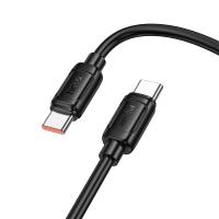 Кабель USB-C HOCO X115 Surpass Type-C - Type-C, 5A, 240W, 1 м, черный