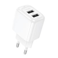 Сетевое зарядное устройство HOCO CS51A Surplus 2xUSB, 2.4A, белый оптом Сетевое зарядное устройство HOCO CS51A Surplus 2xUSB, 2.4A, белый