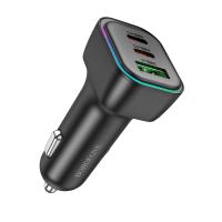 Автомобильное зарядное устройство BOROFONE BZ28C Trophie, 1xUSB + 2xUSB-C, 3A, 60W, черный