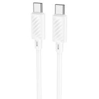 Кабель USB-C HOCO X88 Gratified Type-C - Type-C, 3A, 60W, 1 м, белый