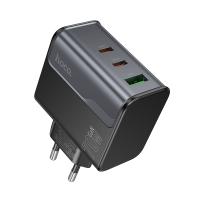 Сетевое зарядное устройство HOCO CS75A Star 1xUSB + 2xUSB-C, 70W, черный оптом Сетевое зарядное устройство HOCO CS75A Star 1xUSB + 2xUSB-C, 70W, черный