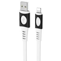 Кабель USB BOROFONE BX35 Carib USB - Lightning, 2.4А, 1 м, белый