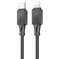 Кабель USB-C HOCO X101 Assistant Type-C - Lightning, 27W, 1 м, черный