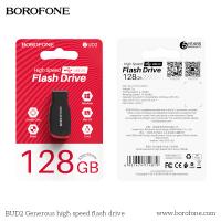 USB флеш-накопитель BOROFONE BUD2, USB 2.0, 128GB, черный