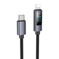 Кабель USB-C HOCO X112 Favor Type-C - Lightning, 27W, 1 м, черный