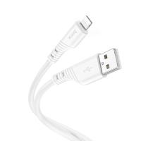 Кабель USB HOCO X97 Crystal USB - Lightning, 2.4А, 1 м, белый
