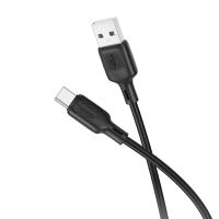 Кабель USB BOROFONE BX113 Lenny USB - Type-C, 3A, 1 м, черный