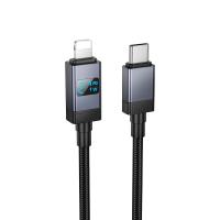Кабель USB-C HOCO X118 Generous Type-C - Lightning, 27W, 1 м, черный