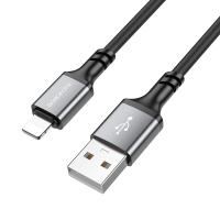 Кабель USB BOROFONE BX83 Famous USB - Lightning, 2.4А, 1 м, черный