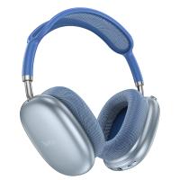 Беспроводные наушники накладные HOCO W55 Pleasing, Bluetooth, синий оптом Беспроводные наушники накладные HOCO W55 Pleasing, Bluetooth, синий