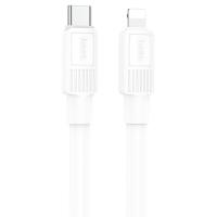 Кабель USB-C HOCO X84 Solid Type-C - Lightning, 2.4А, 20W, 1 м, белый