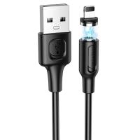 Кабель USB BOROFONE BX41 Amiable USB - Lightning магнитный, 2.4А, 1 м, черный