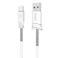 Кабель USB HOCO X24 Pisces USB - Type-C, 2.4А, 1 м, белый