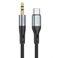 Аудиокабель HOCO UPA22 AUX Jack 3,5 (m) - Type-C (m), 1 м, черный