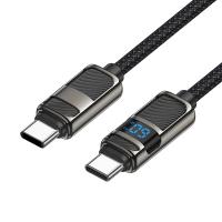 Кабель USB-C HOCO U137 Line Type-C - Type-C, 3A, 60W, 1.2 м, черный