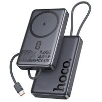 Портативный аккумулятор HOCO Q44 Origen, с беспроводной зарядкой, 20W, 10000 мА⋅ч, серый металлик