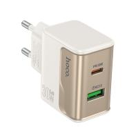 Сетевое зарядное устройство HOCO CS73A Star 1xUSB + 1xUSB-C, 3A, 30W, белый оптом Сетевое зарядное устройство HOCO CS73A Star 1xUSB + 1xUSB-C, 3A, 30W, белый