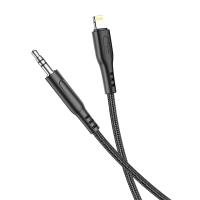 Аудиокабель HOCO UPA18 AUX Jack 3,5 (m) - Lightning (m), 1 м, черный