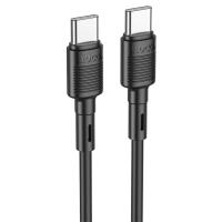 Кабель USB-C HOCO X83 Victory Type-C - Type-C, 60W, 1 м, черный