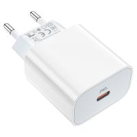 Сетевое зарядное устройство BOROFONE BA38A Speedy 1xUSB-C, 3A, 20W, белый