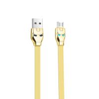 Кабель USB HOCO U14 Steel man USB - MicroUSB, 2.4А, 1.2 м, золотой