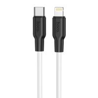 Кабель USB-C HOCO X21 Plus Silicone Type-C - Lightning, 3A, 1 м, черный+белый