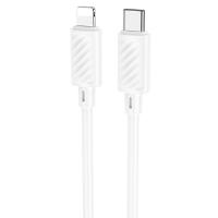 Кабель USB-C HOCO X88 Gratified Type-C - Lightning, 3A, 20W, 1 м, белый