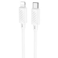 Кабель USB-C HOCO X88 Gratified Type-C - Lightning, 3A, 20W, 1 м, белый