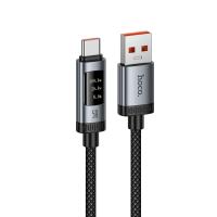 Кабель USB HOCO U148 Lord USB - Type-C, 100W, 1.2 м, черный