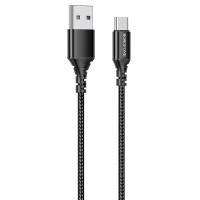 Кабель USB BOROFONE BX54 Ultra bright USB - Type-C, 2.4А, 1 м, черный