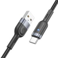 Кабель USB HOCO U117 Grand USB - Type-C, 3A, 1.2 м, черный