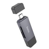 Переходник/Адаптер HOCO HB45 Spirit 2 в 1 USB3.0 (m) / Type-C (m) - TF/SD, черный оптом Переходник/Адаптер HOCO HB45 Spirit 2 в 1 USB3.0 (m) / Type-C (m) - TF/SD, черный