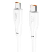 Кабель USB-C HOCO X93 Force Type-C - Type-C, 5A, 240W, 1 м, белый