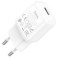 Сетевое зарядное устройство HOCO C96A 1xUSB, 2.1A, 10W, белый