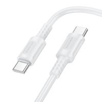 Кабель USB-C BOROFONE BX111 Feliz Type-C - Type-C, 3A, 60W, 1 м, белый