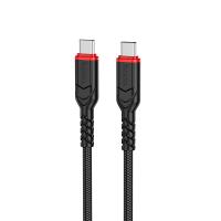 Кабель USB-C HOCO X59 Victory Type-C - Type-C, 3A, 60W, 3 м, черный
