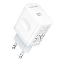 Сетевое зарядное устройство BOROFONE BA99A Breeze 1xUSB-C, 20W, белый