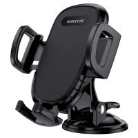 Автомобильный держатель BOROFONE BH37 Route, зажимной, на приборная панель/лобовое стекло, черный